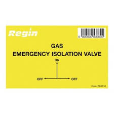 GAS ISOLATION VALVE STICKER 8