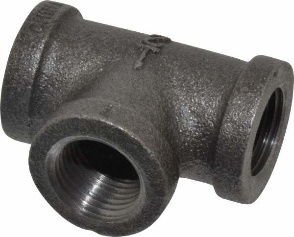 1/4" MALLEABLE IRON EQUAL TEE