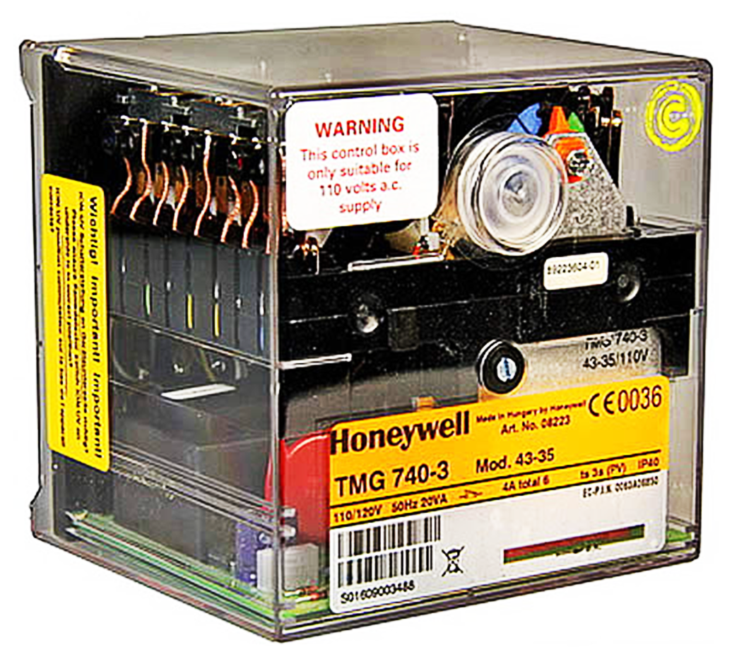 ***OBSOLETE NO LONGER AVAILABLE*** HONEYWELL/SATRONIC CONTROL BOX TMG 740 MOD 43-35 / 110V 08223U    