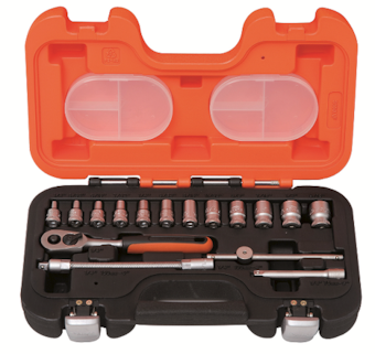 BAHCO METRIC SOCKET SET 16PC 4-13mm