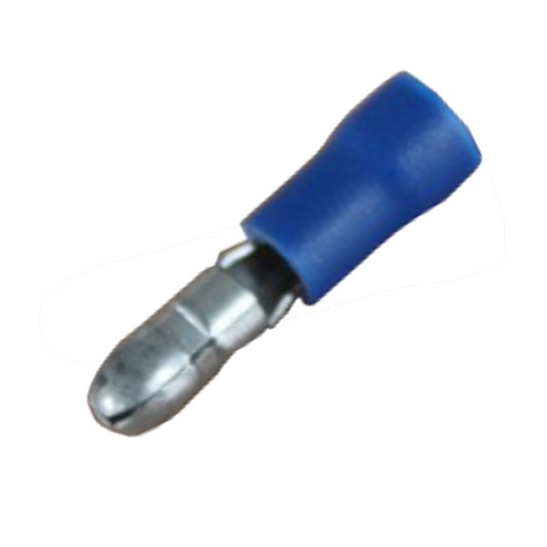INSULATED BULLETS MALE BLUE (1.5-2.5) STUD 4MM