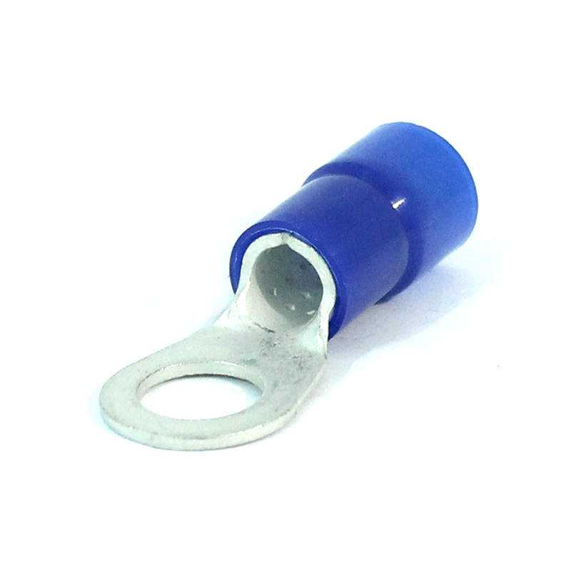 INSULATED RING TERMINALS BLUE  (1.5-2.5) STUD 5.3MM