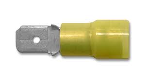 INSULATED MALE DISCONNECTS YELLOW (4-6) STUD 6.3X0.8