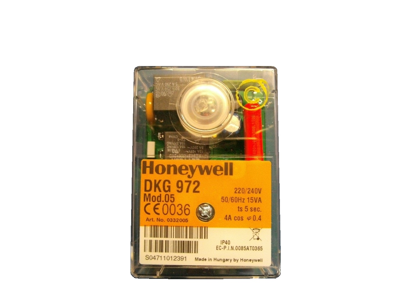 HONEYWELL/SATRONIC GAS CONTROL BOX  DKG972 MOD 5 /240V 0432005U