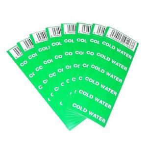 PIPE LABEL COLD WATER QTY 8