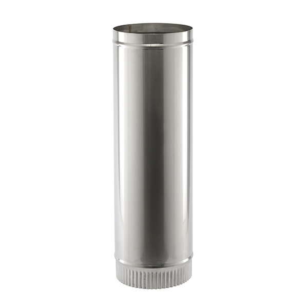 1 MTR 4" (102MM) FLUE SINGLE WALL STAINLESS STEEL  SW304 GRADE FOR GAS AND OIL 