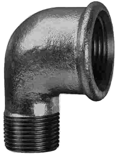 2" MALLEABLE IRON M&F ELBOW 90 DEG