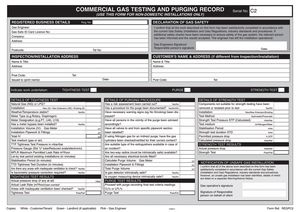 COMMERCIAL GAS TESTING & PURGING RECORD PAD