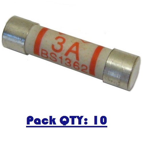 3 AMP PLUG TOP FUSE PACK10